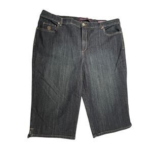 GLORIA VANDERBILT Amanda Skimmer Womens 20W Dark Wash Denim Capri Jeans